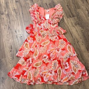 Fate Floral Ruffle Dress